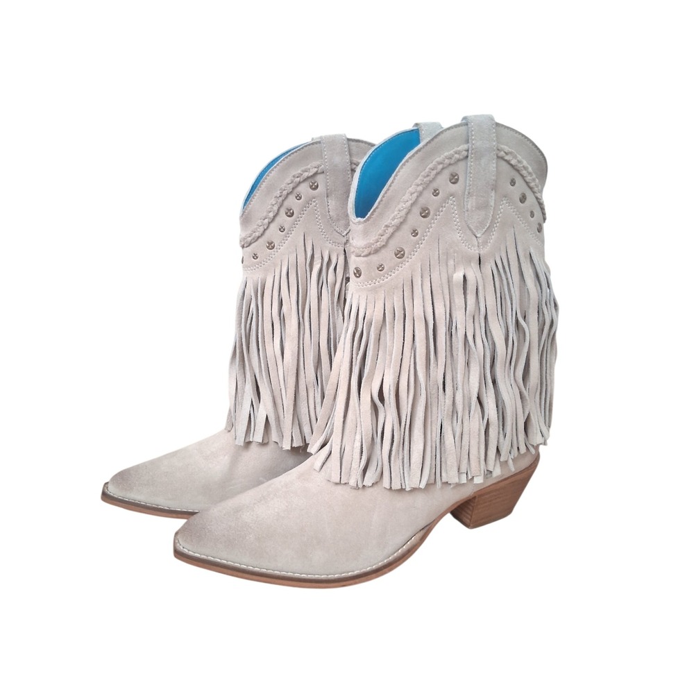 Bed Stu ROAN Suede Fringe‎ Western Hippie Women's size 11 Coastal Cowgirl Boots